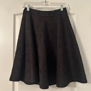 Guess Black Textured Floral A-Line Skirt